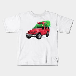 Christmas Car Kids T-Shirt